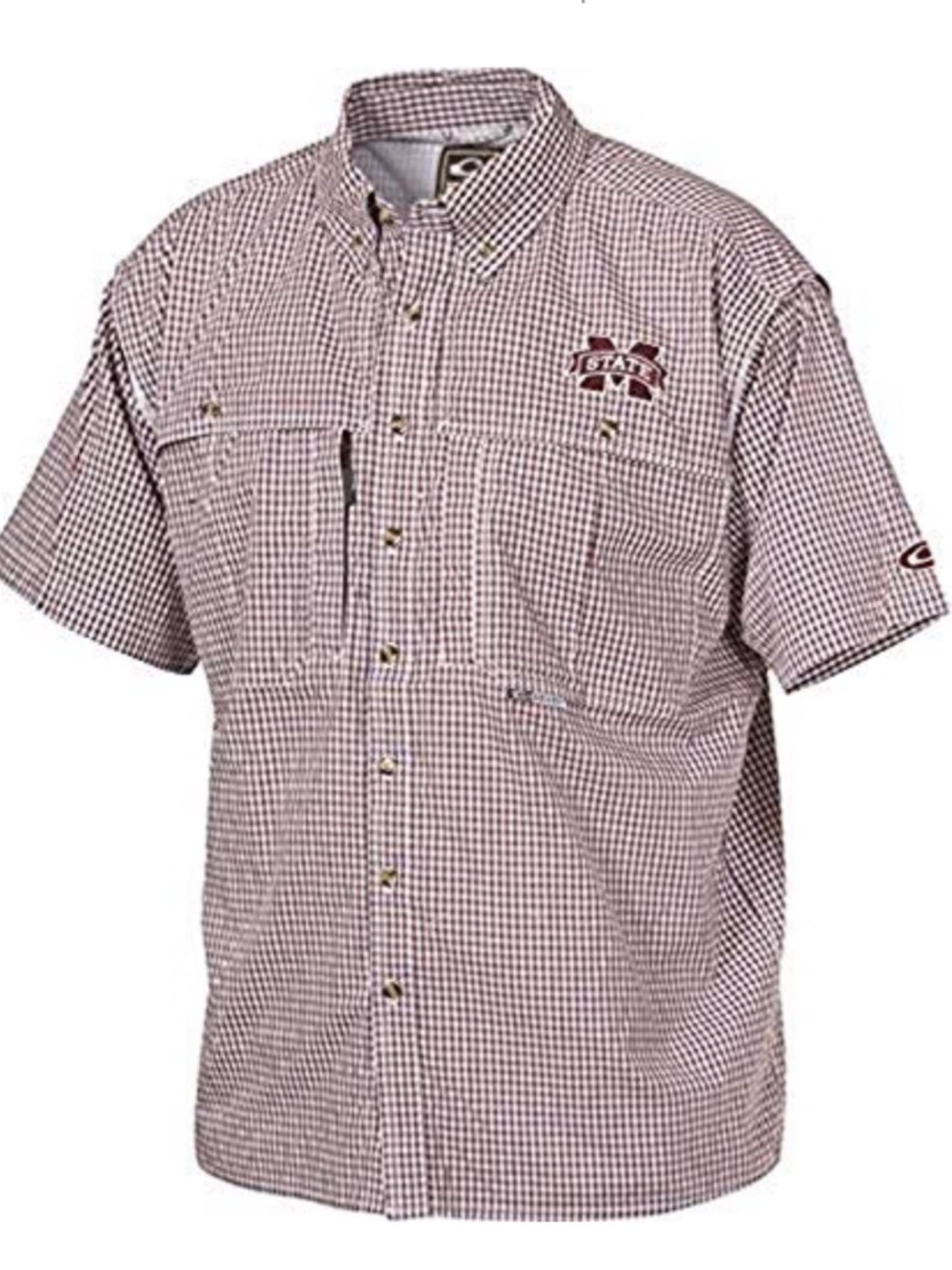 Drake Waterfowl Systems Miss. State Bulldogs Button Up Shirt Mens Large